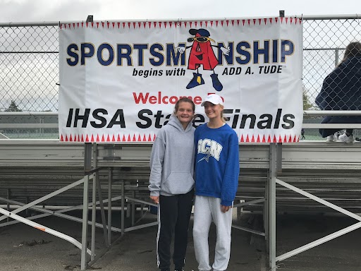 Maddie Chaggaris and Alli Gizewicz at the state match