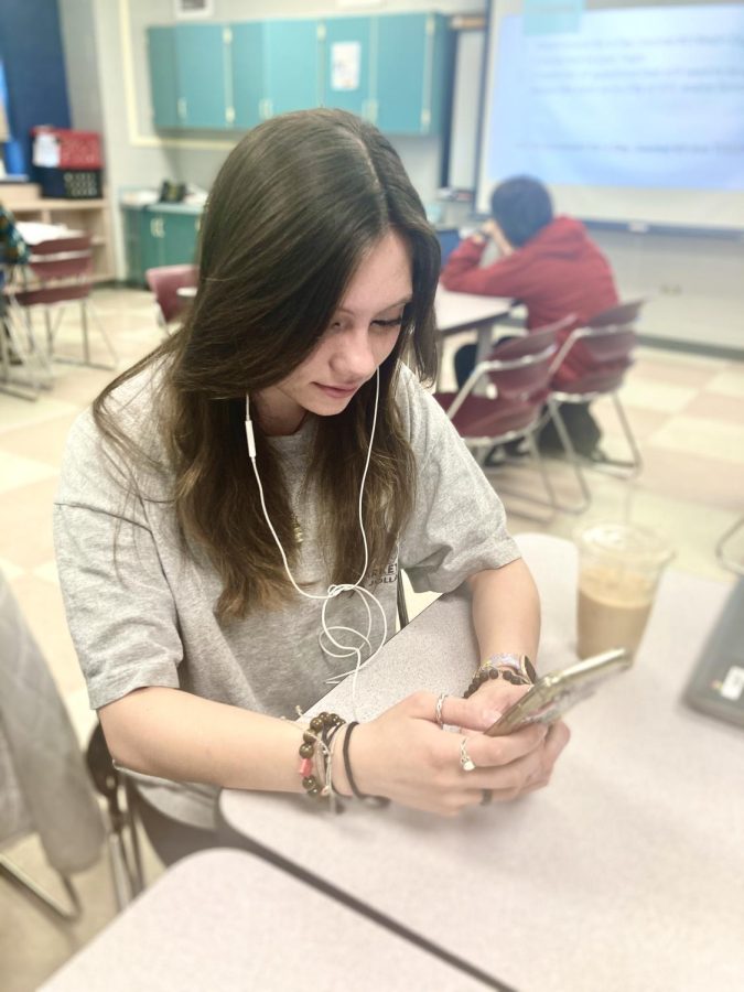 Students also use their phones to listen to music during work time, which can help increase productivity.