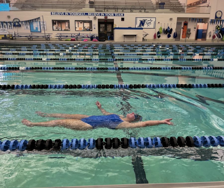 Townsend practicing at the North pool.