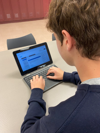 Tanner Holland uses Common App to send his essays to schools.