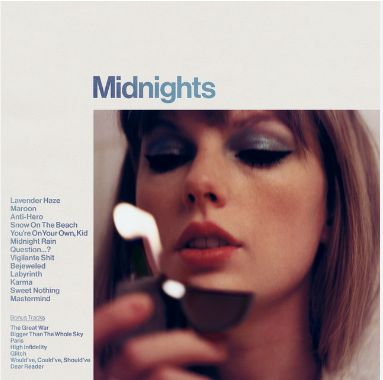 Cover from Taylor Swift's newest album, "Midnights."