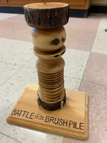 The North trophy from the last Battle of the Brushpile.