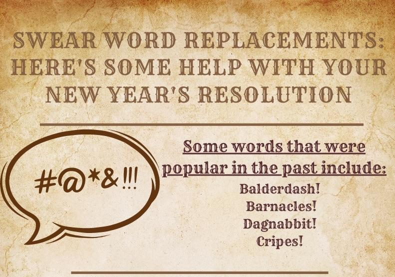 Swear Word Replacements: Infographic to Help with New Years Resolutions