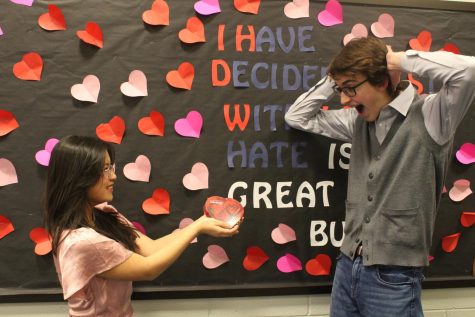 Valentines Day gives couples a special day to show how much they care about each other. Everette Alhambra, freshman, and Lincoln Pixton, freshman.