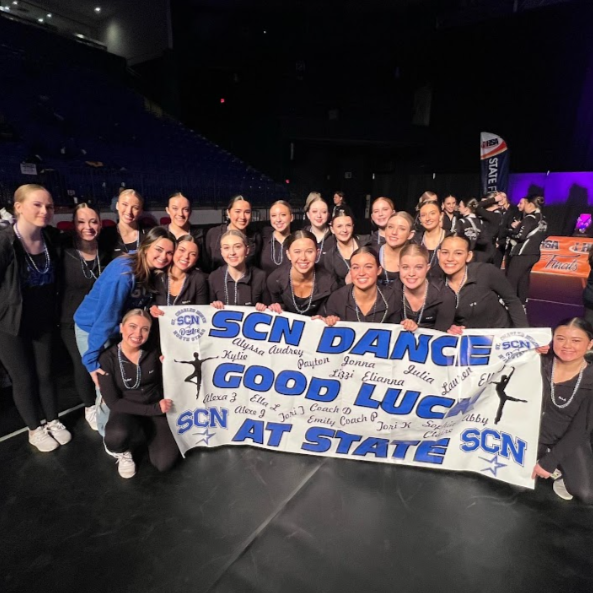 North dance team at Grossinger Motors Arena before competition