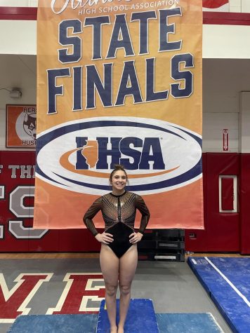 Gymnast Rachel Nicastro at state competition