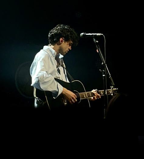 Steven Sanchez performing his new album at a concert. 