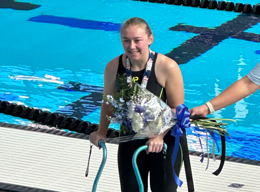 Junior Maya Townsend placed first in the 200, 100, and 50 free competitions for Athletes with Disabilities.