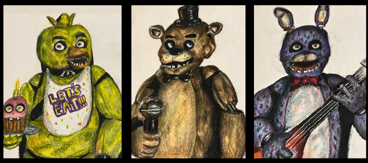 Characters from Five Nights at Freddys comic.