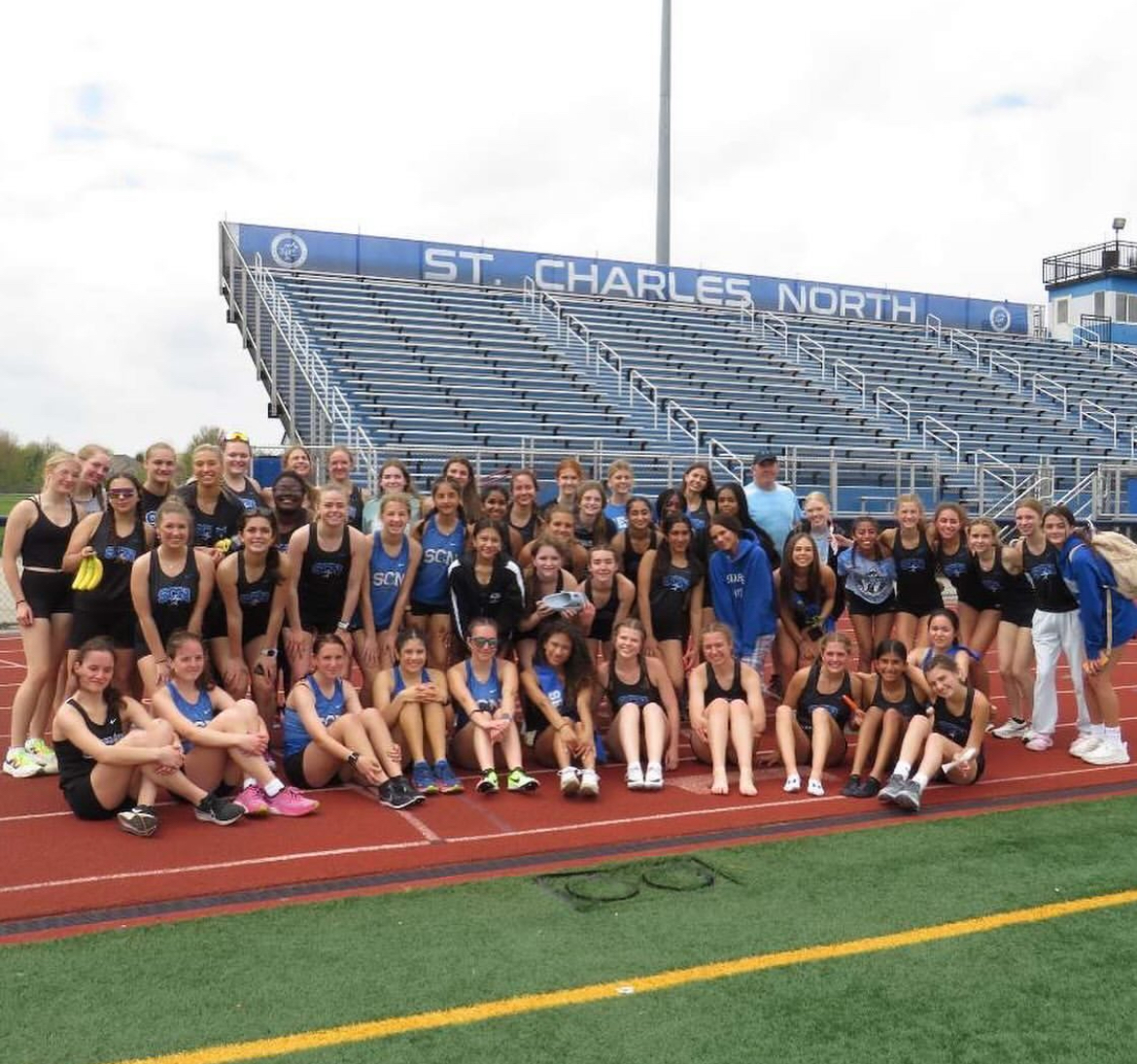 North girls track and field breaks records at conference
