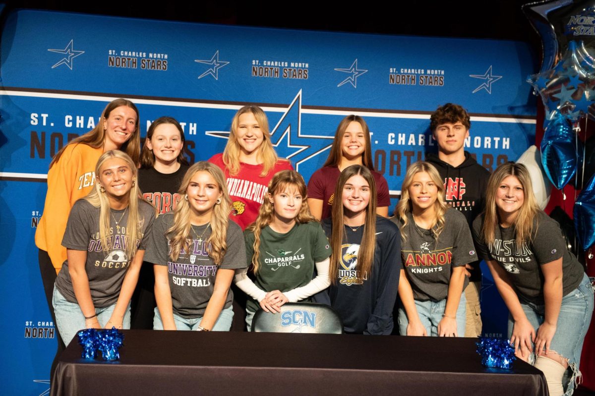 Senior athletes attending signing day.