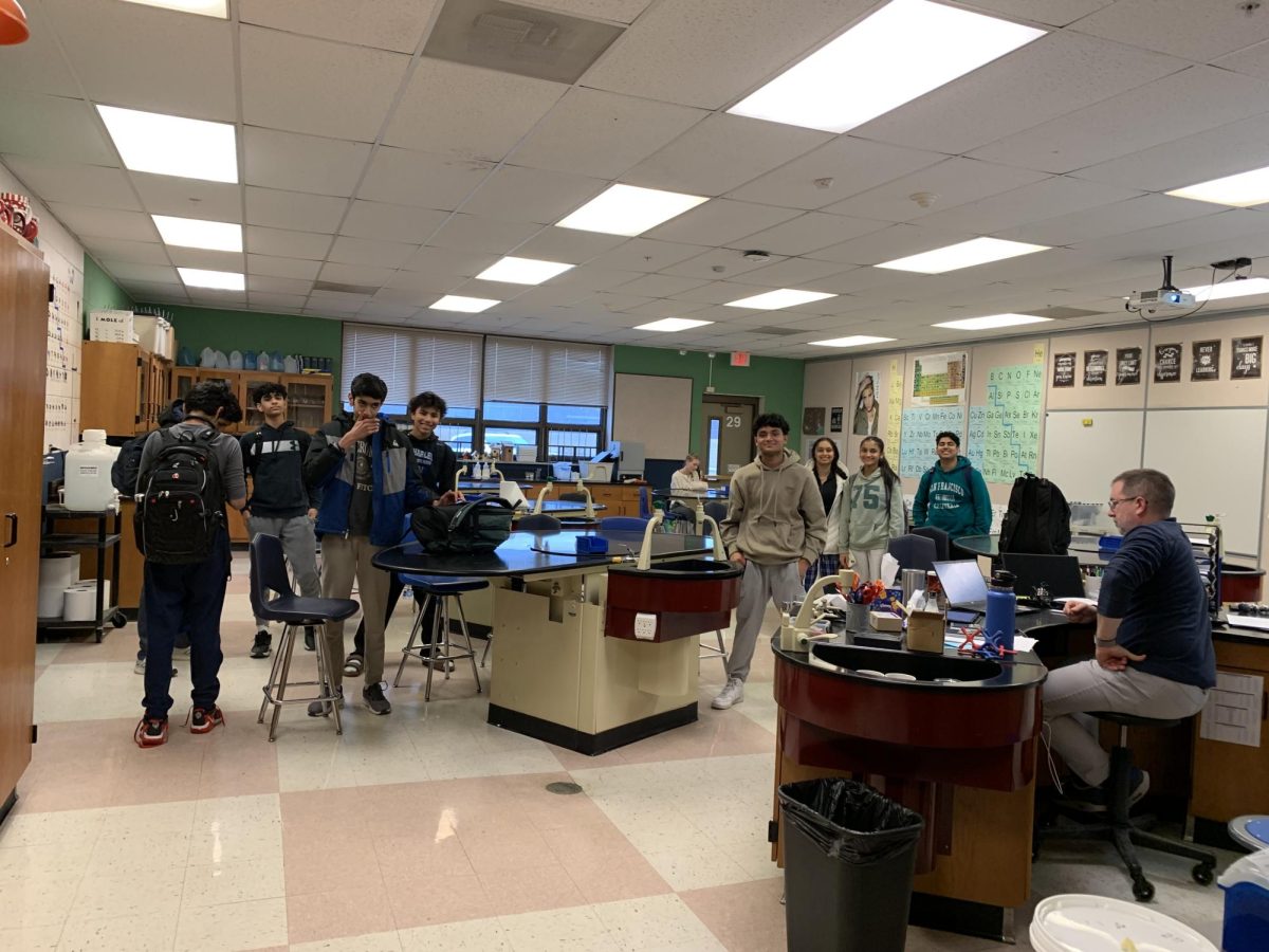 Research Club at their club meeting