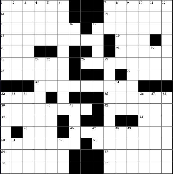 December Crossword 2025