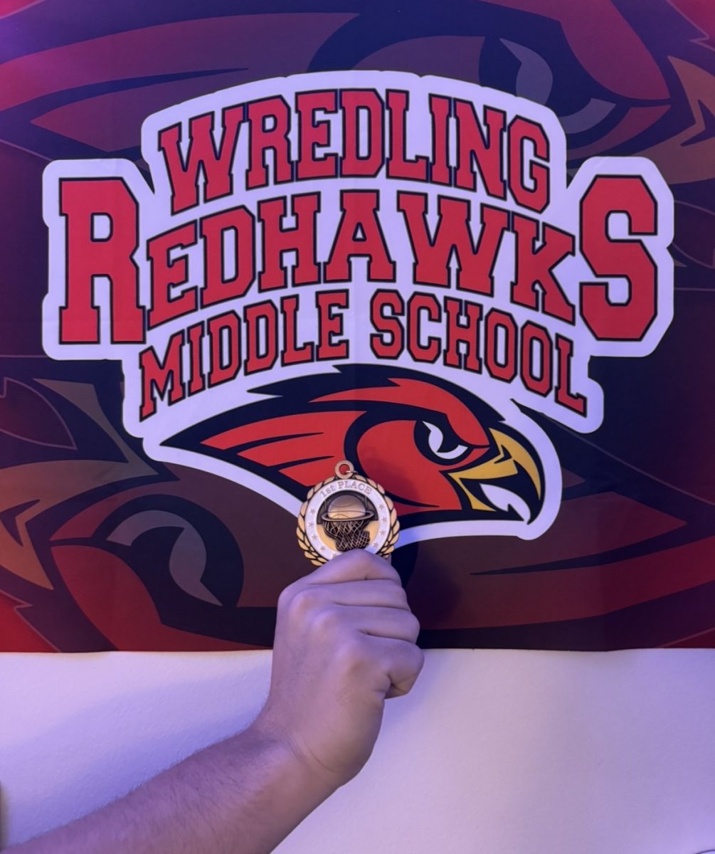 Jum Bo's wrestling medal after winning yet another middle school tournament